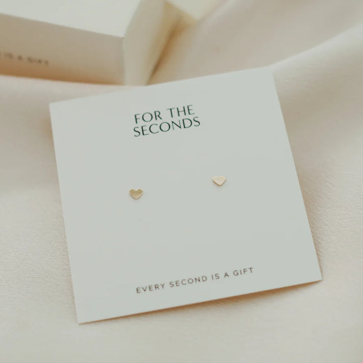 Mini Heart Earrings 14k Gold Fill