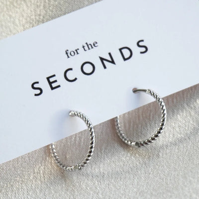 Sara Hoop Earrings Sterling Silver