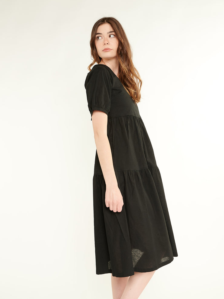 Buy Harpa Women's Cotton A-Line Standard Length Dress (GR6261_Beige_XS) at