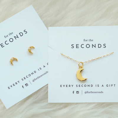 Moon Necklace 14k Gold Fill 16-18"