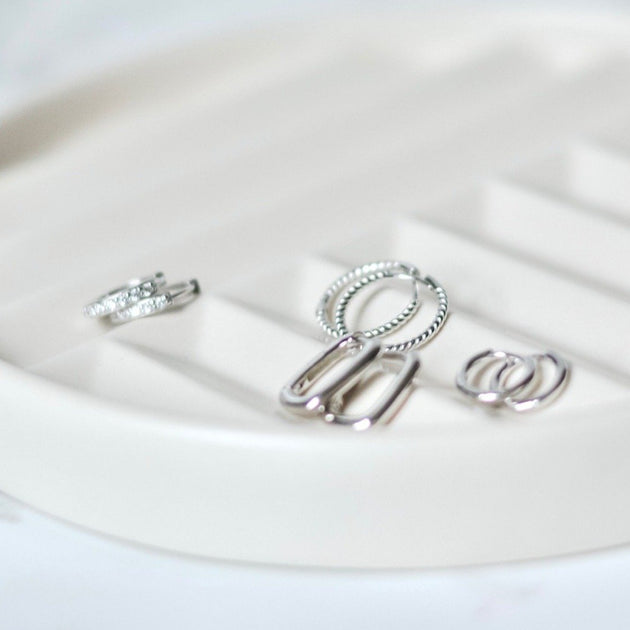 Diana Hoop Earrings Sterling Silver