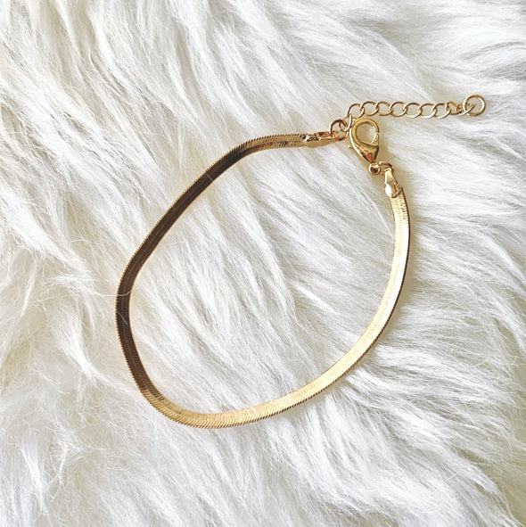 Harringbone Bracelet 18k Gold Fill