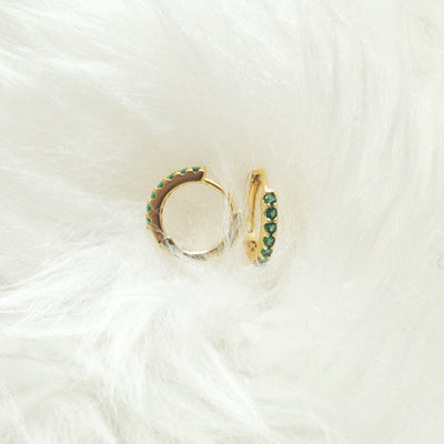 Emerald Julia Hoop Earrings